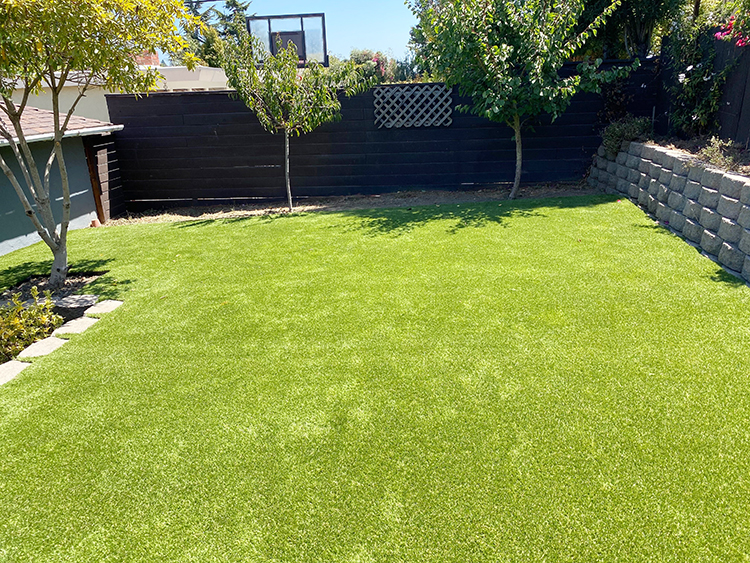 artificial turf green backyard